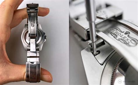 how to adjust Rolex bands